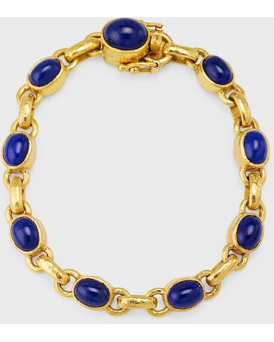 Elizabeth Locke 19k Lapis Link Bracelet - Blue