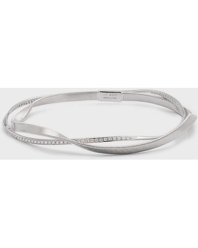 Marco Bicego Marrakech 18k White Gold Single Strand Diamond Bracelet - Gray