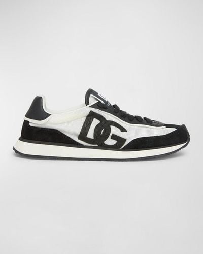 Dolce & Gabbana Mixed Leather Dg Runner Sneakers - Multicolor