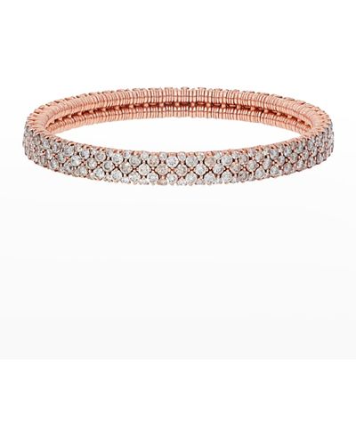 ’ROBERTO DEMEGLIO Cashmere 18K Rose Diamond Stretch Bracelet - White