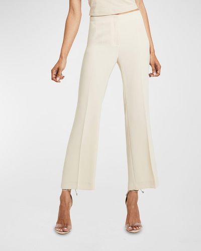 Santorelli Izzy Cropped Flare Pants - Natural