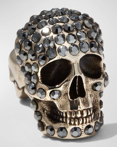 Alexander McQueen Crystal Pavé Skull Earring, Single - Multicolor