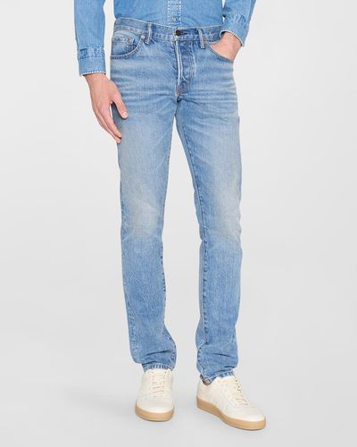Tom Ford Slim Fit 5-Pocket Jeans - Blue