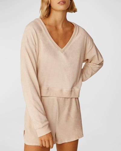 Beyond Yoga Tropez Terry Pullover - Natural