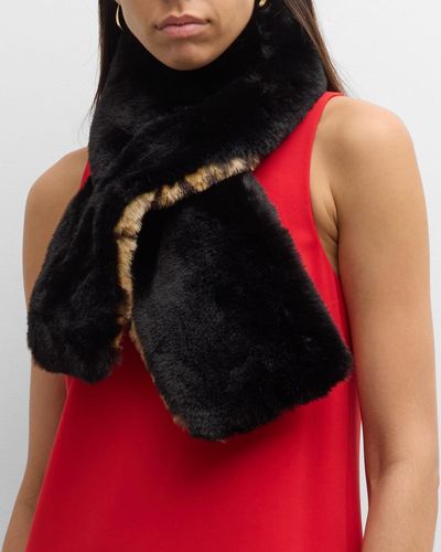 Jocelyn Reversible Pull-through Scarf - Red