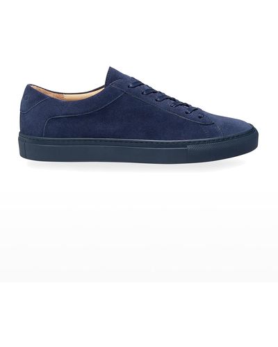 KOIO Capri Tonal Suede Low-top Sneakers - Blue