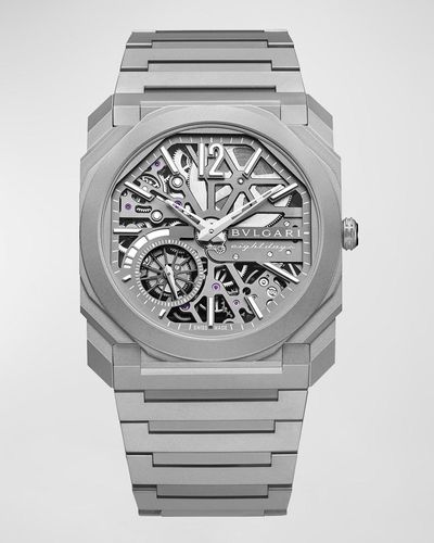 BVLGARI Octo Finissimo Titanium Skeleton Watch, 40mm - Gray