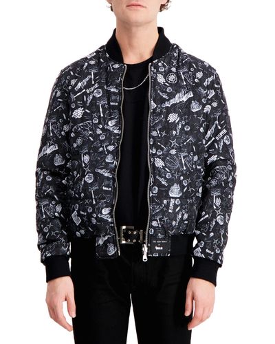 The Very Warm La Clippers Reversible Bomber Jacket - Black