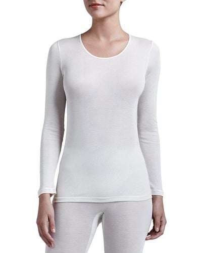 Hanro Silk Long-Sleeve Shirt - Gray