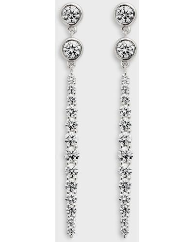 Neiman Marcus 18k White Gold Diamond Drop Earrings