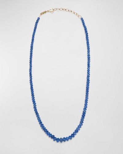 Azlee Rich Sapphire Bead Necklace - Blue