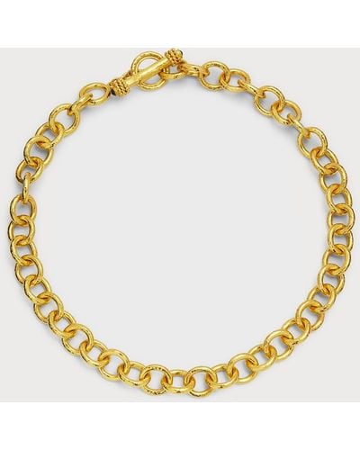 Elizabeth Locke Montecatini 19k Link Necklace - Metallic