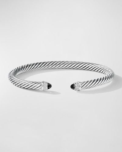 David Yurman Cable Bracelet With Diamonds - Metallic