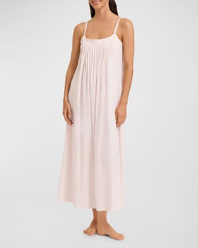 Hanro Juliet Pleated Gown - Pink