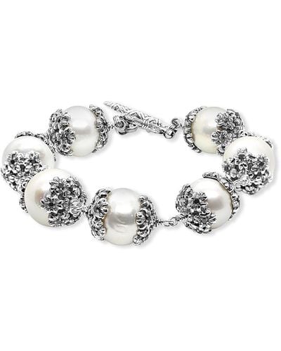 Stephen Dweck Baroque Pearl Bracelet With Diamonds - Metallic