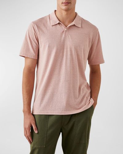 Rails Levant Hemp Cotton Short-Sleeve Polo Shirt - Red