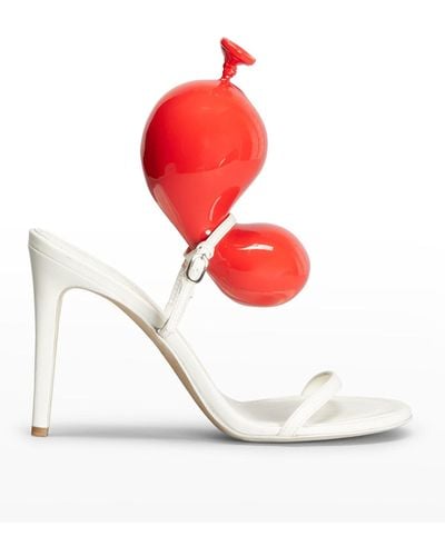 Loewe Balloon Lambskin Slide Sandals - White