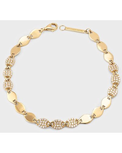 Lana Jewelry 14K Alternating Diamond Link Bracelet - Natural