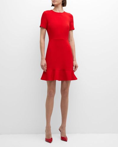 Stella McCartney Iconic Mini Dress With Flounce Hem - Red