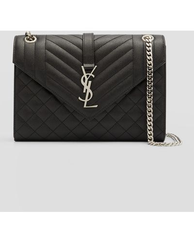 Saint Laurent small Triquilt shoulder bag - Grey