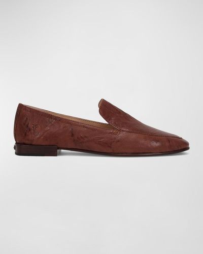 Frye Claire Leather Easy Loafers - Brown
