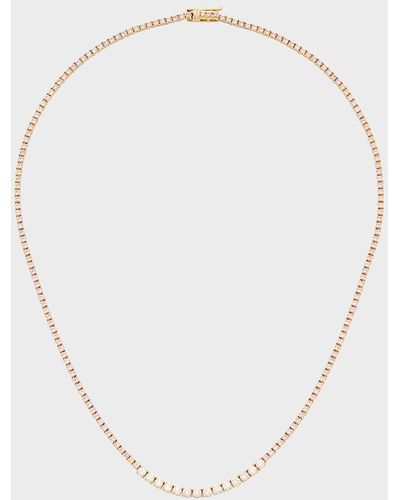 Jennifer Meyer Small 4-Prong Sapphire Tennis Necklace With Diamond Accents - White