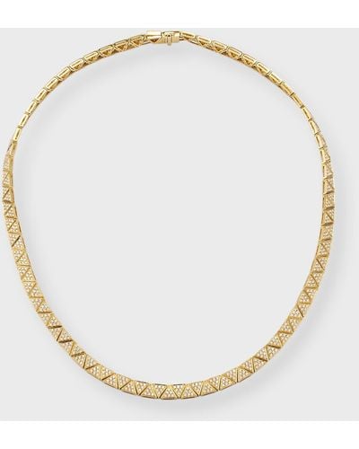 Anita Ko 18k Yellow Gold Thin Pave Diamond Necklace - Natural