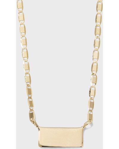 Lana Jewelry Petite Malibu Gold Tag Necklace - White