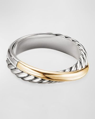 David Yurman Crossover Ring W/ 18k Gold - Metallic