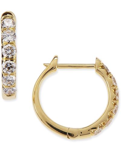 Jude Frances Pavé Diamond Hoop Earrings In 18k Gold - Metallic