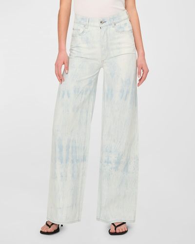 DL1961 Hepburn Wide-Leg High-Rise Vintage Jeans - White