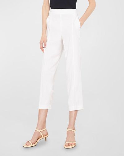 Vince Mid-rise Tapered Pull-on Pants - White