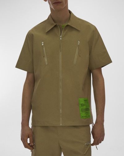Helmut Lang Full-Zip Sport Shirt - Green