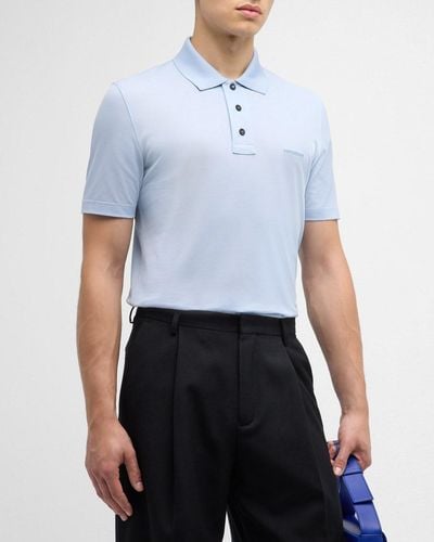 Ferragamo 3-Button Polo Shirt - Blue