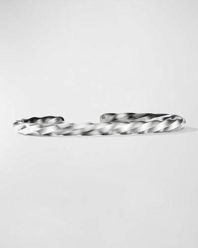 David Yurman Cable Edge Cuff Bracelet In Silver, 5.5mm - Metallic