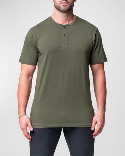 Maceoo Core Henley Shirt - Green