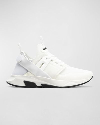 Tom Ford Jago Mesh Leather Heel-strap Sneaker Sneakers - White