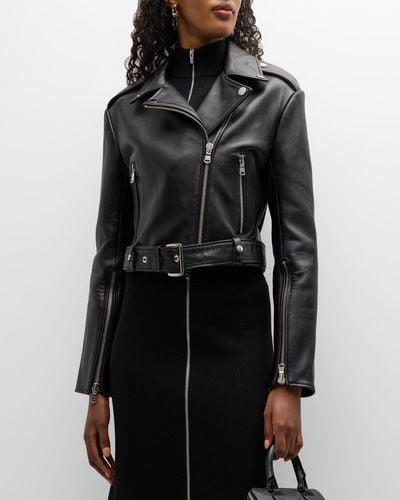 A.L.C. Monroe Leather Moto Jacket - Black