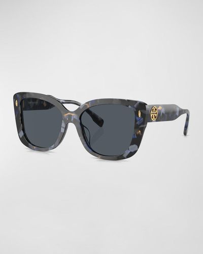 Tory Burch Oversized Acetate Butterfly Sunglasses - Gray