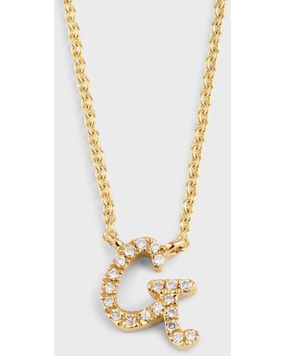 Sydney Evan 14k Diamond Pave Initial Necklace - Metallic