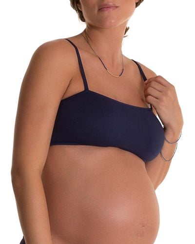 Pez D'or Maternity Ana Bandeau Bikini Top - Blue