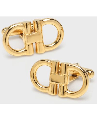 Cufflinks Inc. Golden Horsebit Cufflinks - Metallic