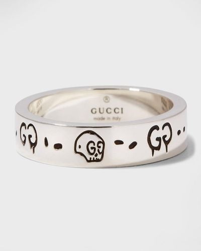 Gucci Ghost 6mm Sterling Silver Ring - Natural