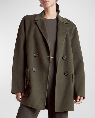Splendid X Kate Young Wool And Cashmere Double-Breasted Coat - Brown