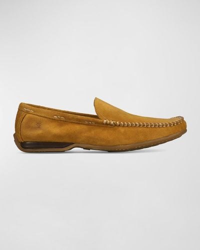 Frye Lewis Leather Venetian Loafers - White