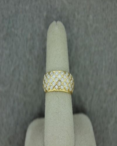Syna 18K Diamond Mogul Ring, Size 6.5 - Green