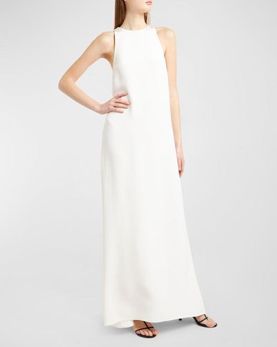 ARMARIUM Gigi High-Neck Maxi Dress - White