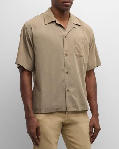 John Elliott Solid Camp Shirt - Brown