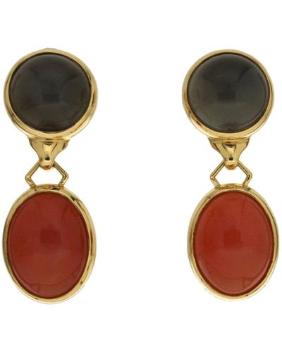 Valentin Magro Oval And Round Moonstone Drop Earrings - Multicolor