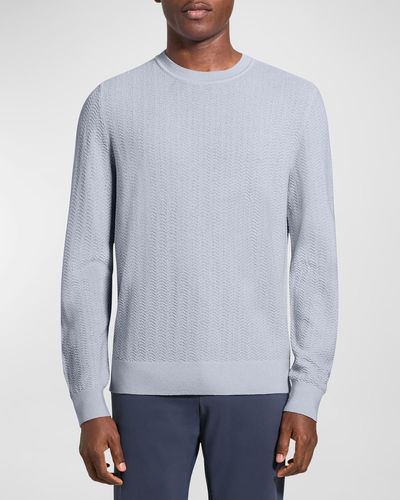 Theory Merino Wool Crewneck Sweater - Gray